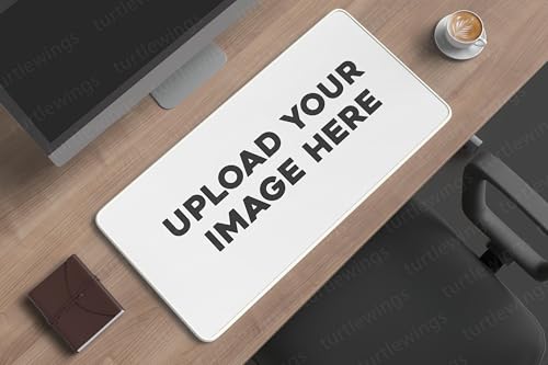 Image of Custom Desk Mat | Personalized Extended Mouse Pad with Your Photo, Logo or Design | Large 11x23 inches Size | Non-Slip Rubber Base & Smooth Surface | Perfect for Gaming, Office & Work From Home