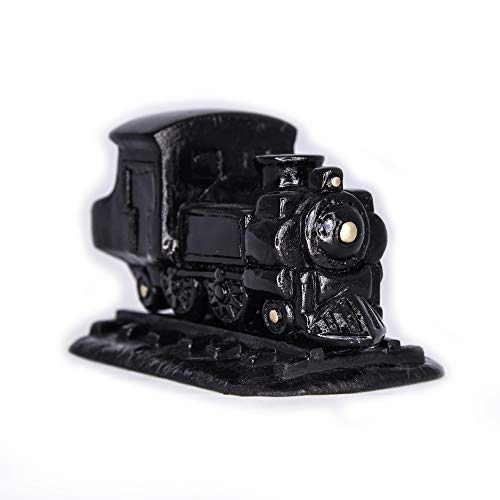 Incienso de Santa Fe – Black Steam Engine Natural Wood Incense Burner, Includes 20 Piñon Incense Bricks - Made in The USA