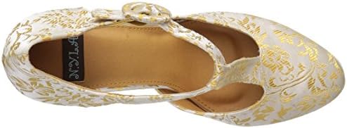 N.Y.L.A. Women's Olybillie Dress Pump, Gold Brocade, 10 M US | Image 4