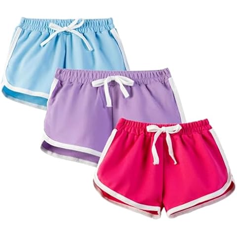 Gavena 3 Pack Girls Summer Cotton Shorts Cover