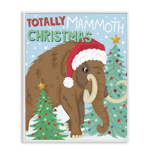 Mammoth Christmas Humor Scene, 24 x 30 Inch Framed Giclée Print