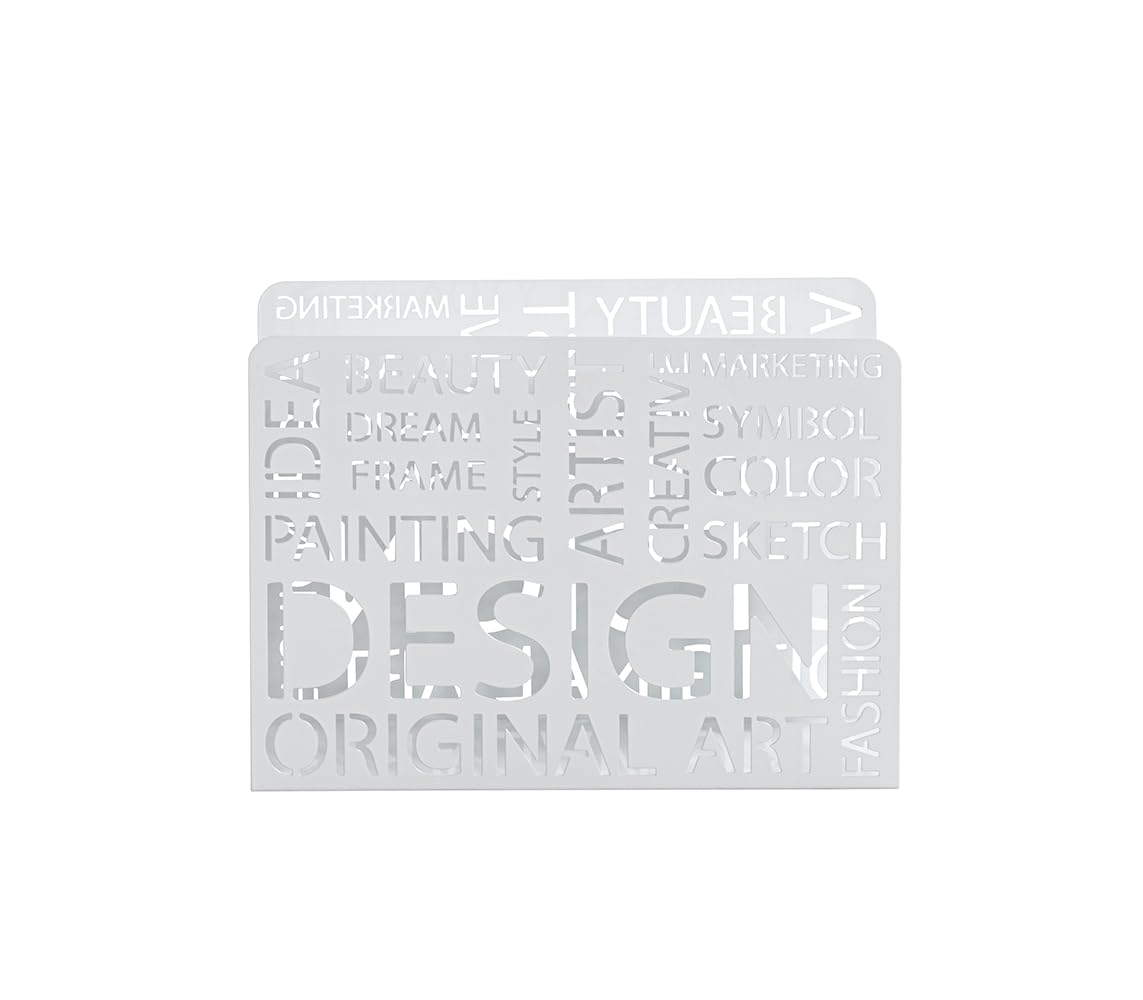 HAKU Porte-revues en métal blanc, porte-journaux, porte-revues - Dimensions : L 35 x H 26 x P 10 cm, Style : Moderne