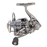 Sortie de chanfrein accrue : ce moulinet de pêche à rotation a un chanfrein accru pour réduire le frottement de la ligne et le faire couler plus loin, ce qui peut améliorer les performances du moulinet de pêche.