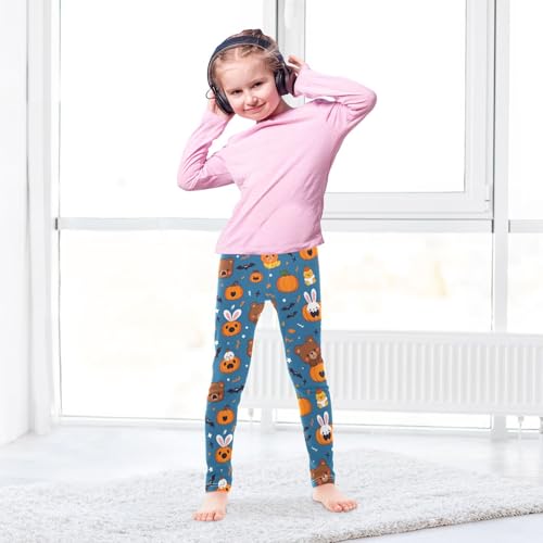 Cute Pumpkin Bear Rabbit Girls Leggings Soft Stretch Workout Yoga Dance Pants for Kids Casual Tights4