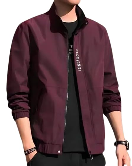 men windproof jackets, winter jacket, travel waterproof solid casual jacket, windcheater for men (pack of1)