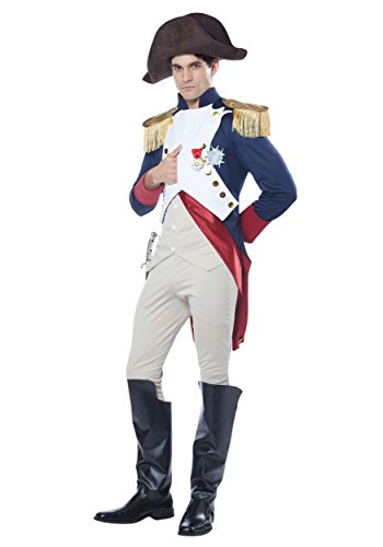 California Costumes Disfraz emperador francés Napoleón lujo hombre   Blanco   L, White, Blue, Red, L