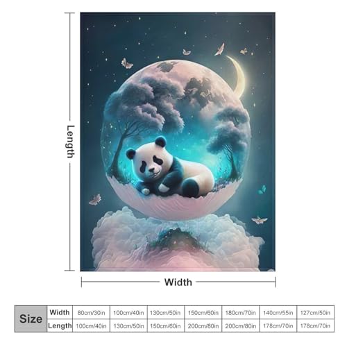 Couverture polaire panda flannel jeté de canapé et dessus de lit chaud
