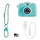 C Toys Creator – Digitalkamera und Video Mini Cam – Original – mit Schlüsselanhänger und 1 GB SD-Karte inklusive – CLK 058, Türkis