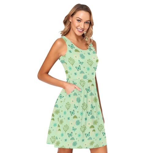 Robe débardeur à poches latérales masquant les formes avec douceur