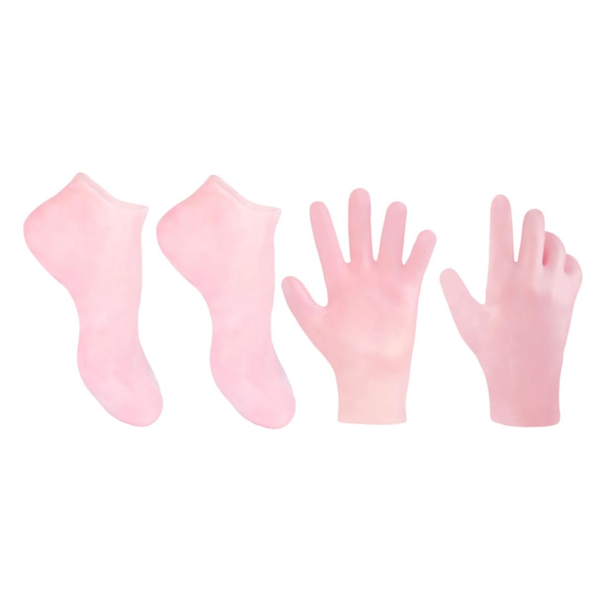 PACKOVE 1Set Moisturizing Foot Socks for Cracked Feet Care Exfoliating Remover Socks Gloves Skin Friendly Pink Softens Dry Skin