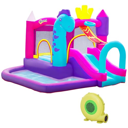 Outsunny Château Gonflable avec Toboggan 300L x 270l x 200H cm Multicolore