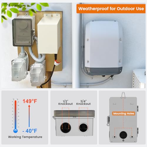 Image of SURAIELEC WiFi Pool Timer, 40 AMP, 2HP, 120-277 VAC, Heavy Duty Smart Switch