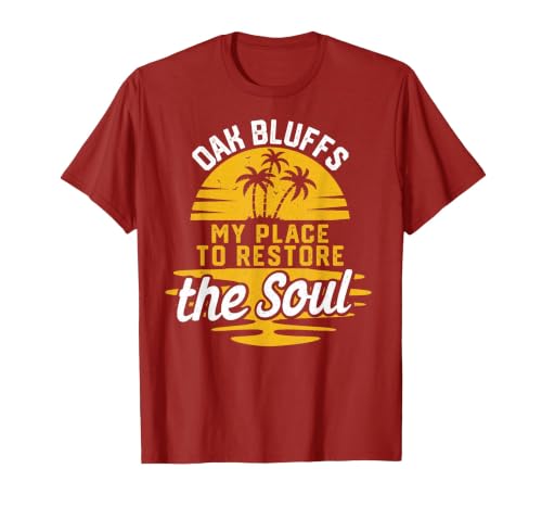 My Place to Restore The Soul - Oak Bluffs T-Shirt, Men, Cranberry Red, XX-Large