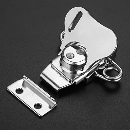 Butterfly Twist Latch, Yetaha Spring Loaded Toggle Clamp Toolbox Lock Hasp Rotary Clasp For Chest Trunk Flight Case Wooden Box (2.20" X 2.09" Silver) #TOP3