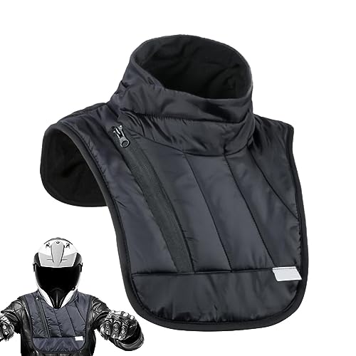 Elinrat Calentador de cuello, calentador de cuello de invierno, calentador de cuello y pecho para moto, resistente al viento y negro, para actividades al aire libre en invierno, equipo cálido de