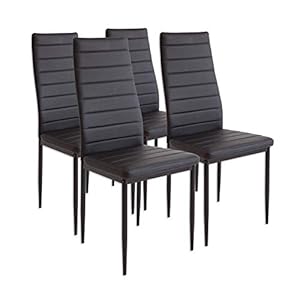 Albatros eetkamerstoelen MILANO, set van 4, zwart