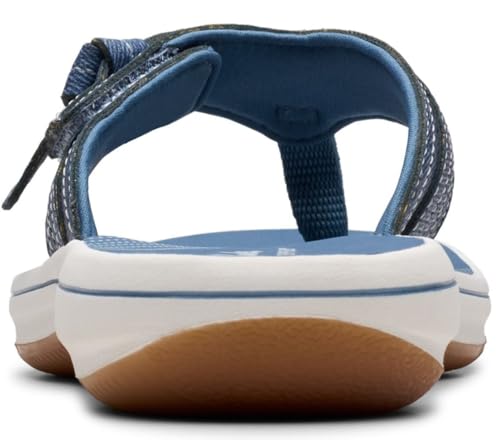 Clarks Clarks Women's Breeze Dalia CloudSteppers Flip Flop, Dark Denim, 6