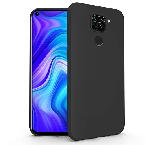 N NEWTOP Cover Compatibile per Xiaomi Redmi Note 9, Custodia TPU Soft Gel Silicone Ultra Slim Sottile Flessibile Case Posteriore Protettiva (Nero)