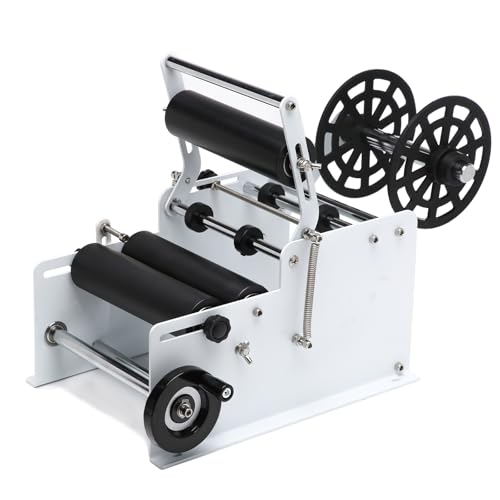 Sumeve Manual Bottle Labeling Machine, Bottle Label Applicator for Round Bottles (White) by Sumeve - Used condition - US$78.98
