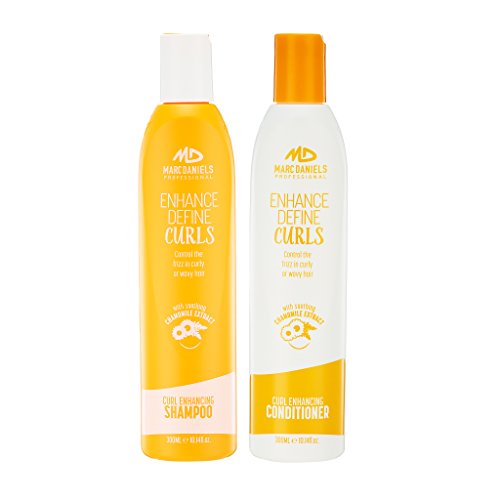 Perfect Curls Shampoo & Conditioner Set, Sulfate Free for Curly Hair, Anti-Frizz, Hydrating Adds Bounce & Shine - ProVitamin B5 Repairs Dry, Color Treated Hair by MARC DANIELS Professional