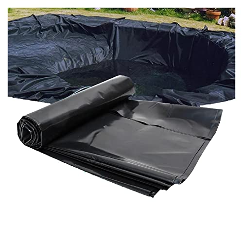 Revestimiento de goma para estanque resistente a desgarros de 0,2 mm para jardín acuático, estanques koi, fuentes de chorro (color: negro, tamaño: 4 x 15 m)