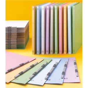 (まとめ) ライオン事務器 フラットファイル(環境) 樹脂押え具 A4ヨコ 150枚収容 背幅18mm 黄 A-517KA4E 1セット(10冊) 〔×10セット〕 : (まとめ) ライオン事務器 フラットファイル(環境) 樹脂