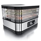 dehydrator test 2019 Pro Fach sind zwei unterschiedliche Höhen einstellbar, je nachdem, wie sie die Fächer aufeinanderlegen. Für flach geschnittene Früchte, z.B. Apfelringe oder Kiwischeiben, genügt die niedrige Höhe: Das zu beheizende Volumen ist dann geringer und die Zieltemperatur wird entsprechend schneller erreicht. Strom sparen Sie außerdem.