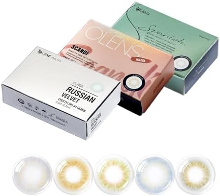 OLENS Monthly Color Contact Lens - 1Month Coloured Contact Lens (Monthly Disposable / 2Pcs), Russian Velvet Blue