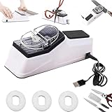 Besynersharp Pro, Electric Knife Sharpener, Double Sided Knife Sharpener, Professional Electric Knife Sharpeners for Kitchen, Quick Sharpening & Polishing, Stable Non-Slip Base (1PC)