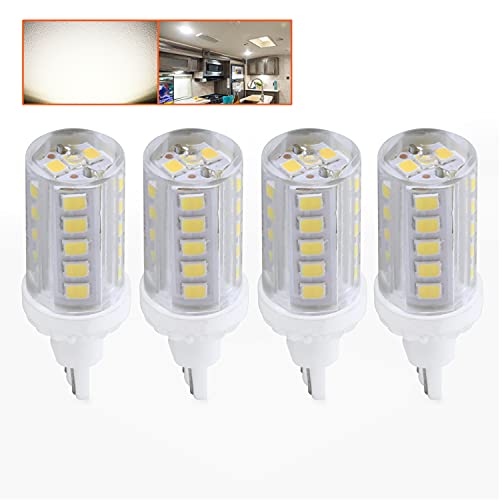 Leisure LED 4 Pack RV LED Light Bulbs 450LM Natural White 4000K T10 921 922 912 33SMD LED Replacement Light Bulbs for RV Indoor Lights 10-30V (Natural White 4000K, 4-Pack)