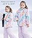 Hiheart Girls Winter Ski Jacket & Pants Set 2-Piece Snowsuit Ombre Pink 4-5