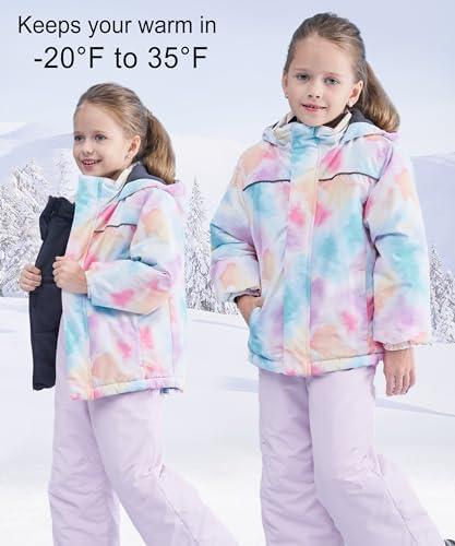 Image of Hiheart Boys Girls Winter Ski Jacket & Pants Set 2-Piece Snowsuit