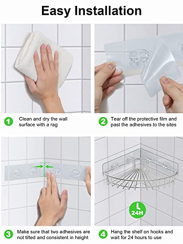 Smartake SILVER CADDY 2-Pack Corner Shower Caddy thumb #6