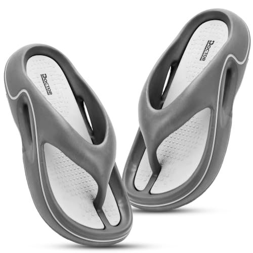 Image of DOCTOR HEALTH SUPER SOFT Men's EVA Flip Flops | Lightweight Cushioned Comfortable Thong Slippers | Anti-Skid Waterproof Soft Footbed Daily Wear Beach Bathroom Indoor Outdoor Flip Flops