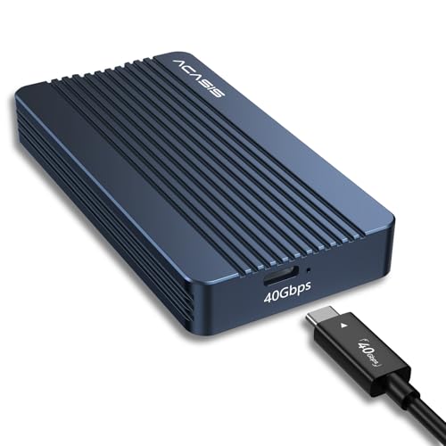 ACASIS 40Gbps M.2 NVMe SSD Enclosure, with Aluminum Heat Dissipation & No Noise Design, Tool-Free Installation for M1/M2 Pro/Max, Support 2280 to 2230 SSD Sizes (TBU405 Air)