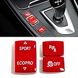 YUNHECAM 3pcs ABS Gear Panel Shift ESP Sport Radar Button Cover Trim Replace Part Compatible with BMW 1 2 3 4 Series F20 F22 F30 F32 / 2013 2014 2015 2016 2017 2018 2019