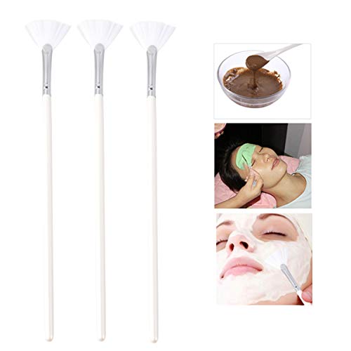 FOMIYES Facial Mask Brush Long Handle Fan Shape Skin Care Tool for Precise Application and Even Coverage Suitable for Home Spa and Diy Facial Treatments - Image 3