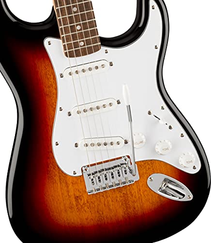 Fender Squier Affinity Stratocaster - 3-Color Sunburst Bundle with Frontman 10G Amplifier, Gig Bag, Tuner, Instrument Cable, Strap, Picks, and Austin Bazaar Instructional DVD