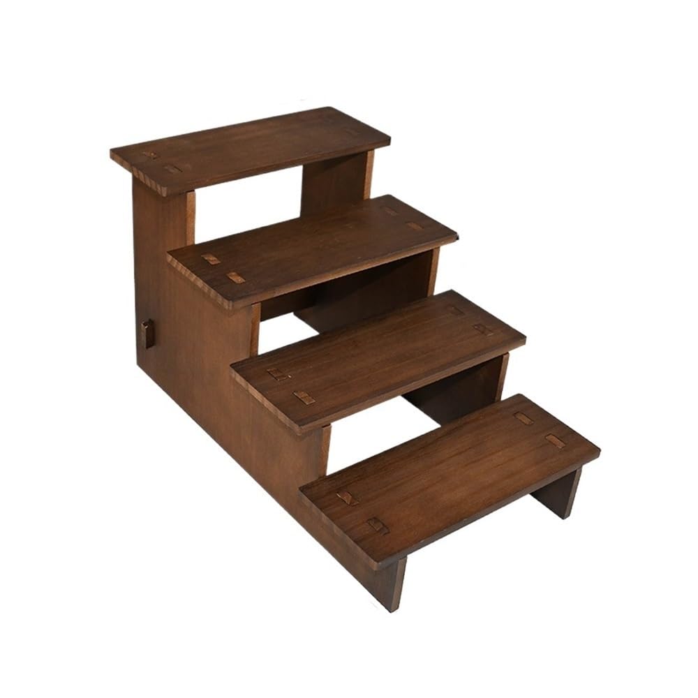 Zeng25liangOu-12 jewellery stand Four Tier Medium Brown Bracelet Display Jewelry Rack Jewelry Storage Wooden Ladder for Display and Storage