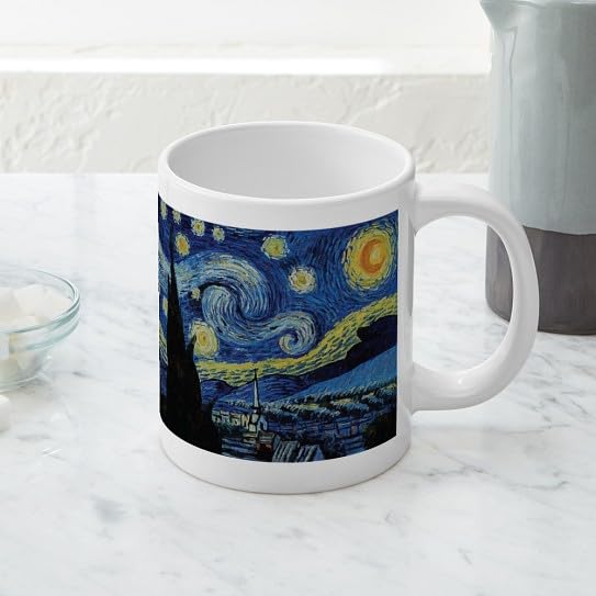 Taza de cerámica mega 20 oz Starry Night miniatura 2