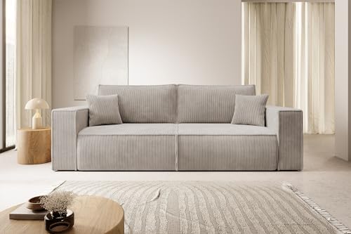 Selsey-Sofa-Schlafsofa-Couch-Mit-Stauraum-Schlaffunktion-Pflegeleicht-Polyurethanschaum-Kordsamt-Weich-Beige-Farese | Dealmeister.io Alt tag für bilder post titel