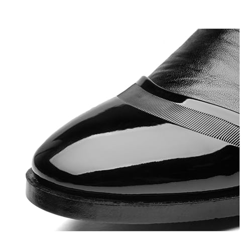 Mens Lace Up Dress Shoes Modern Formal Business Casual Office Suit Tuxedo Patent Leather Oxford Shoes4