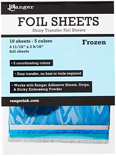 Ranger ISF48008 Frozen Inkssentials Foil Sheets (10 Pack), 4.69