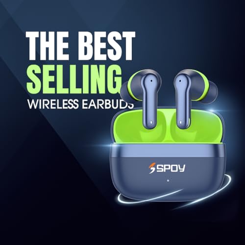 Image of SPOY Prime N100 Wireless Earbuds, Bluetooth 5.4, True Wireless (Dark Blue)
