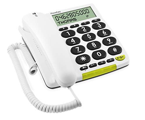 Doro PhoneEasy 312 Big Button Phone for Elderly, Corded Telephone, Living Aid, Hearing Aid Compatible, White - Image 3