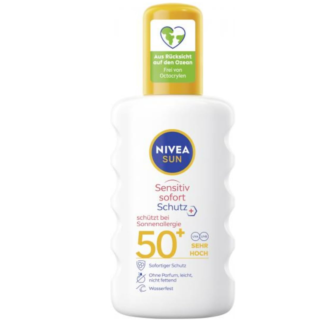 Mit Pufai Überraschungsgeschenk, Sonnenschutzmittel Sun Sensitiv Sofort Schutz Spray bei Sonnenallergie LSF 50+ Sonnencreme LSF 50+ 200 Mililiter