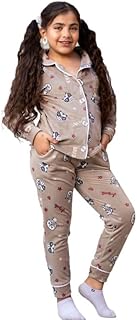 بيجامة قطيفة مطبوعة بأكمام طويلة للبنات 2001-بارنت من بامبي