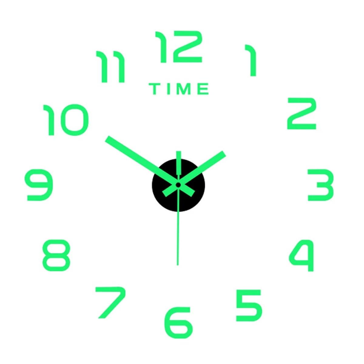 Muiltvoe Acrylic Digital Decorative Wall Stickers Luminous Wall Clock Stickers Creative Wall Clocks Creative Frameless DIY Wall Clocks Living Room Decorative Clocks
