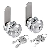 2 Stück Briefkastenschloss 16mm, Gleichschliessend, Möbelschloss, Spindschloss, Key Alike Drawer Lock, Hebelschloss für Briefkästen, Schranktüren, Möbel Verwendet