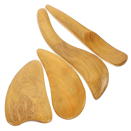 GALPADA 12pcs Scalp Scrubber and Face Scraper Massaging Tool Wooden Pore Scraper for Skin Health